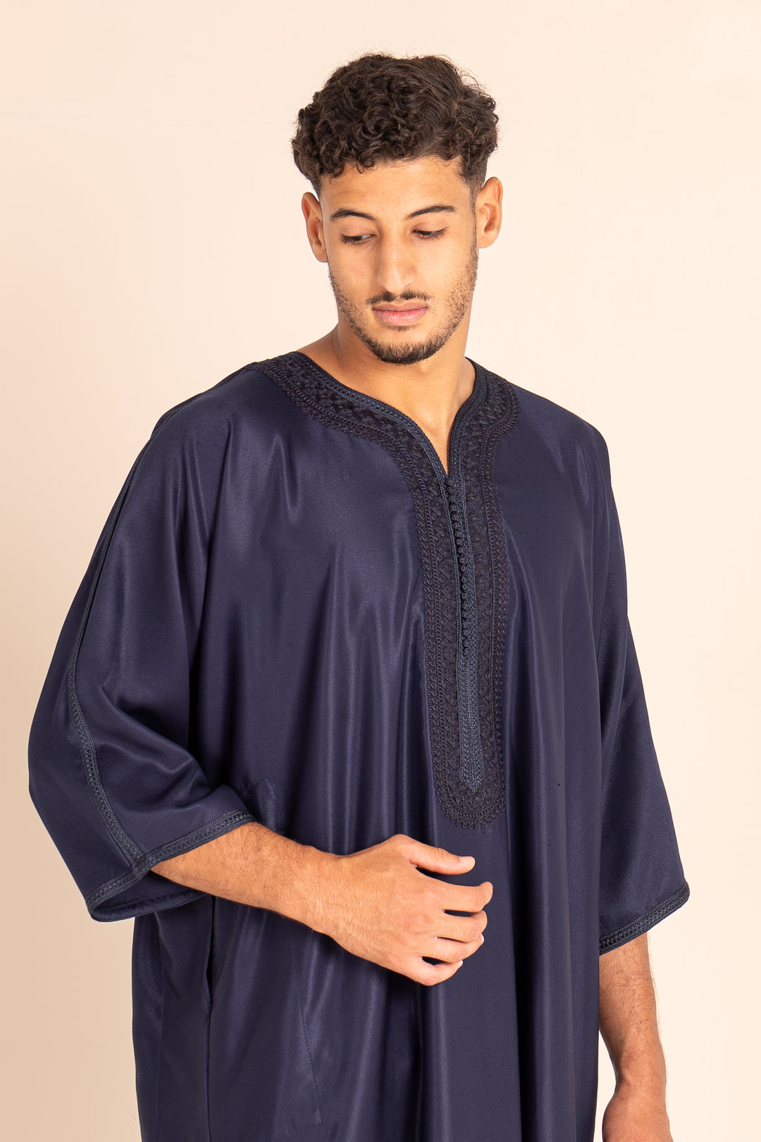 Gandoura bleu marine pour homme