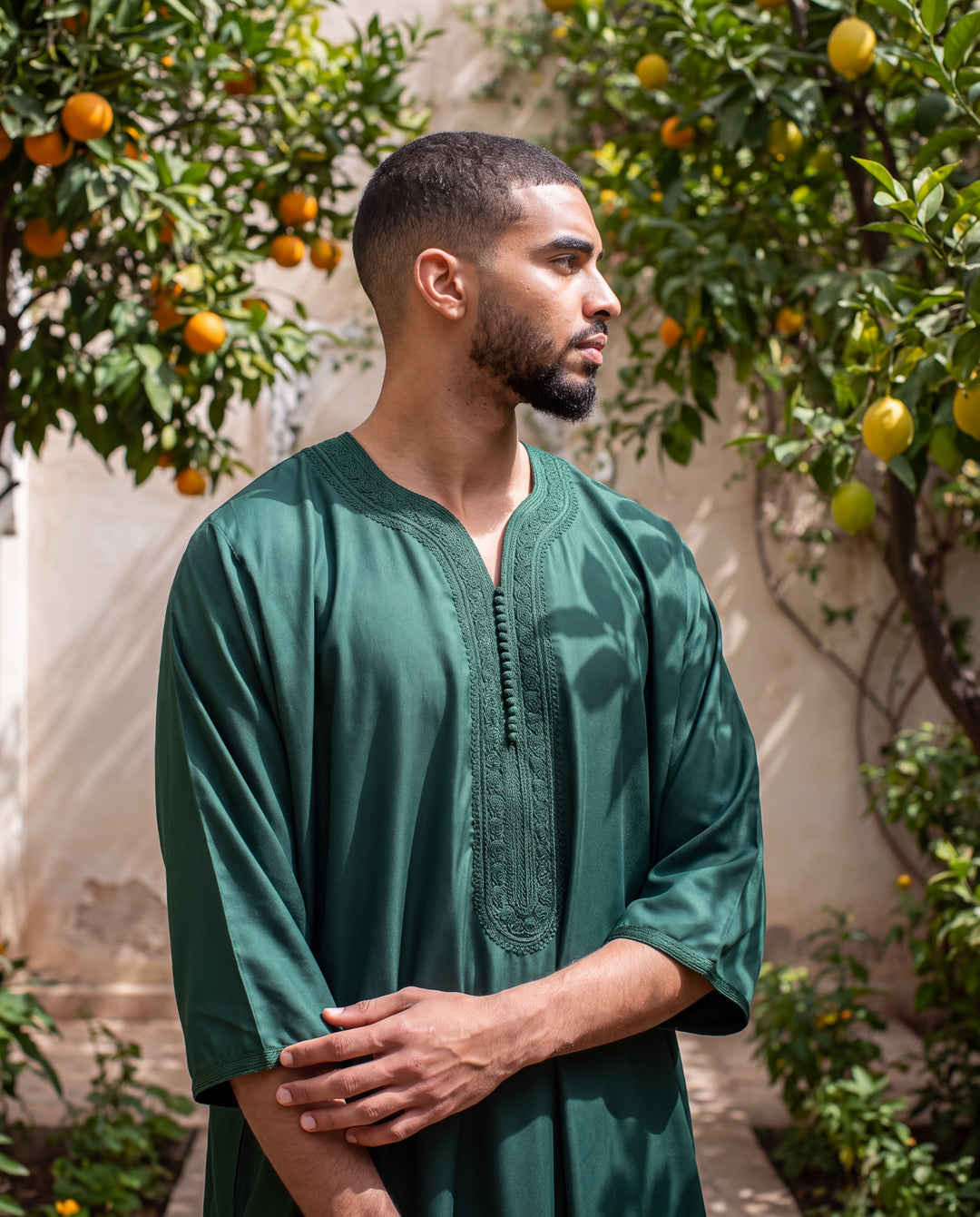 Green moroccan gandoura