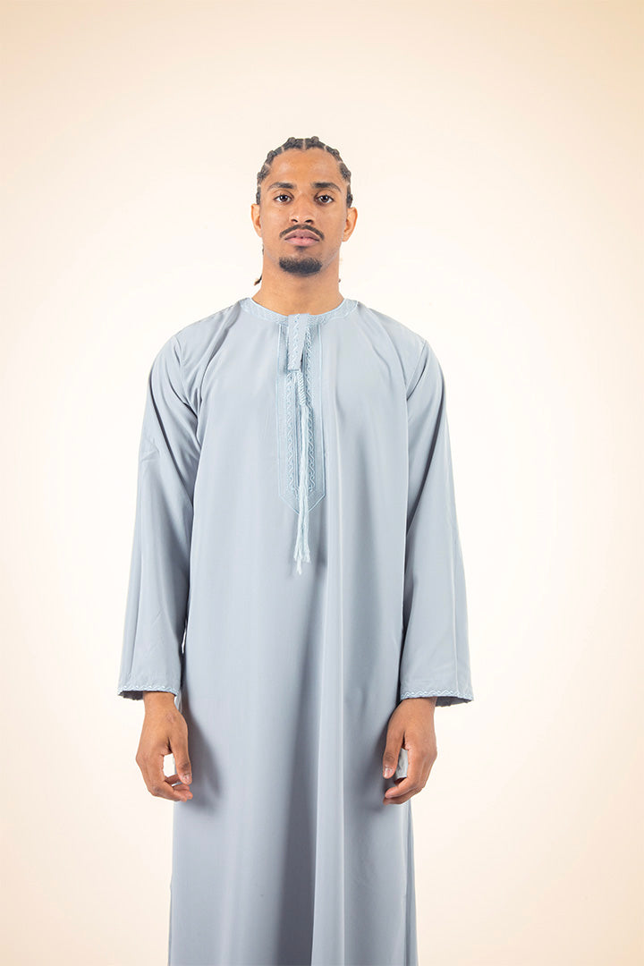 Qamis émirati gris homme