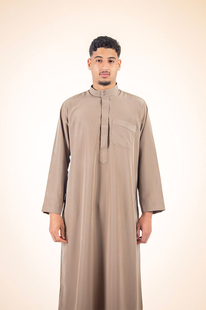 Qamis saoudien camel pour homme