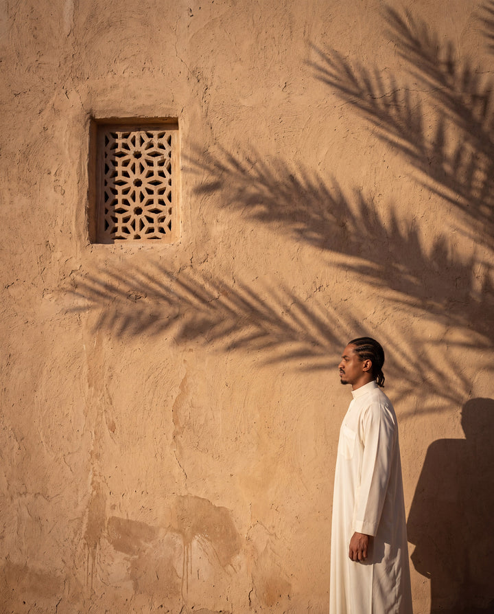 Qamis saudita bianco